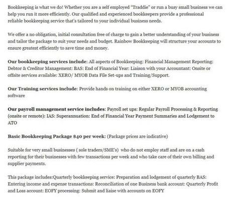 Rainbow Bookkeeping Services - Adelaide Accountant 0